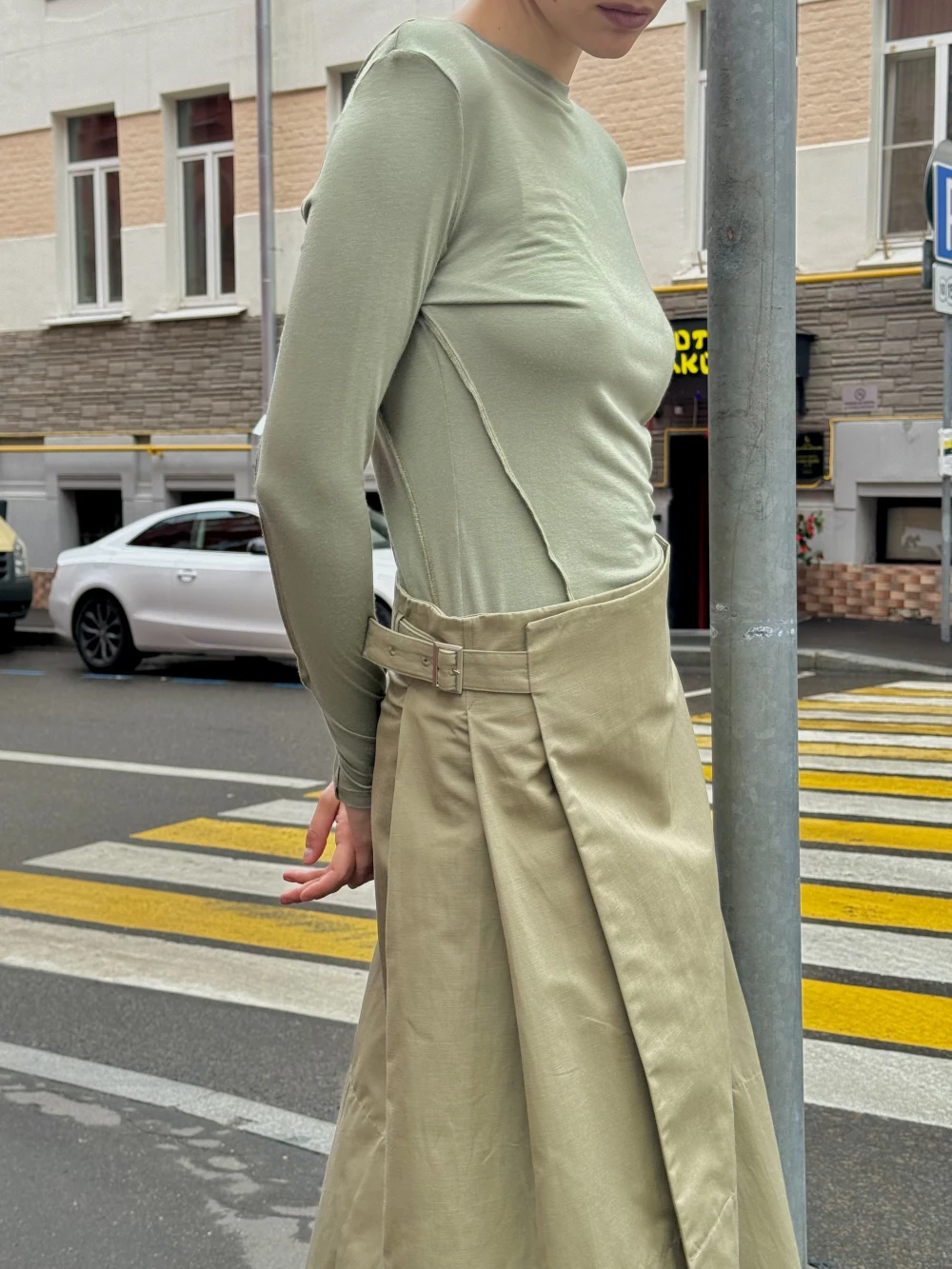 Юбка Moreen (Цвет Хаки, Размер 50/XL, Состав 100% хлопок)