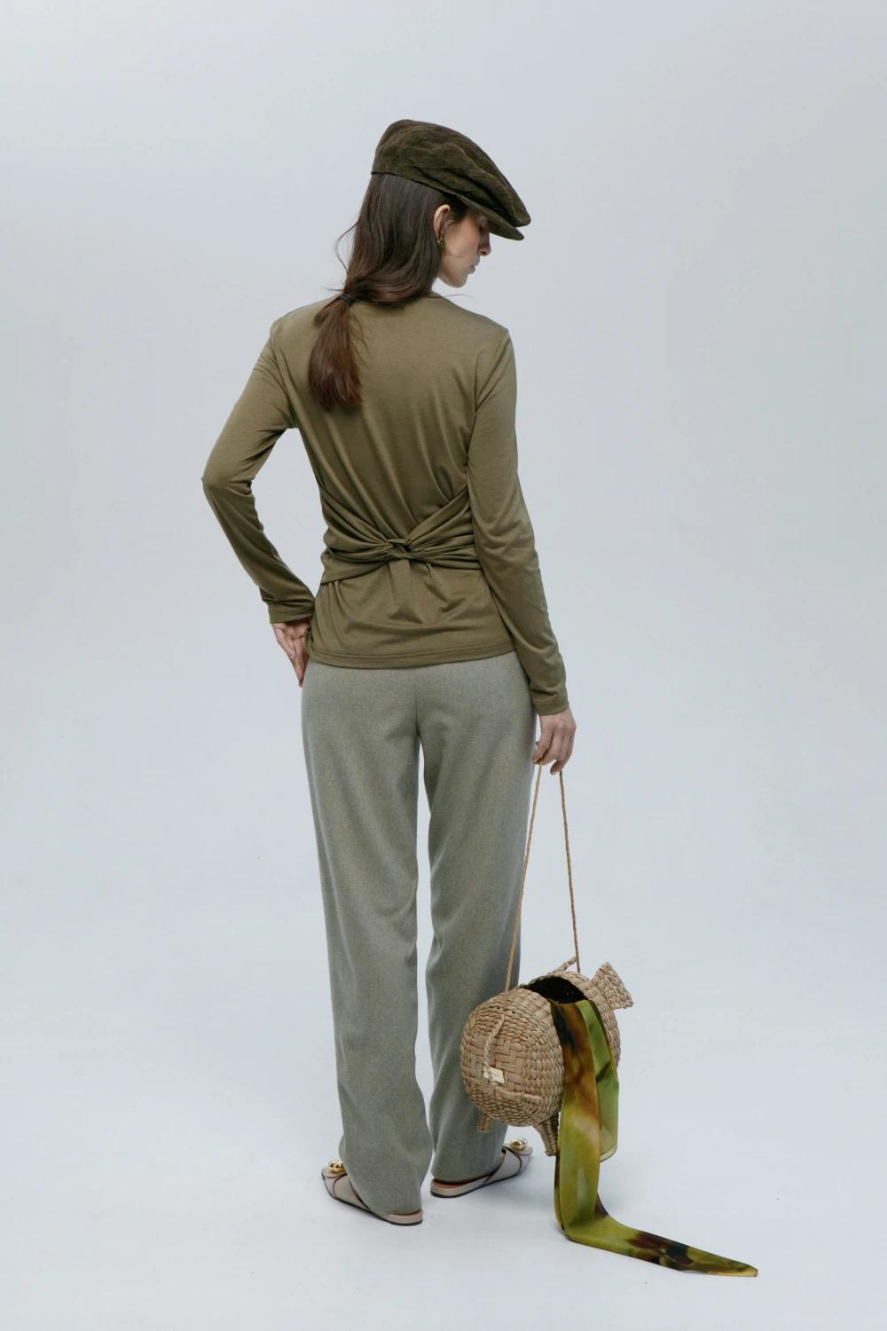 Лонгслив Baet (Цвет Хаки, Размер 44/S, Состав 100% Хлопок)