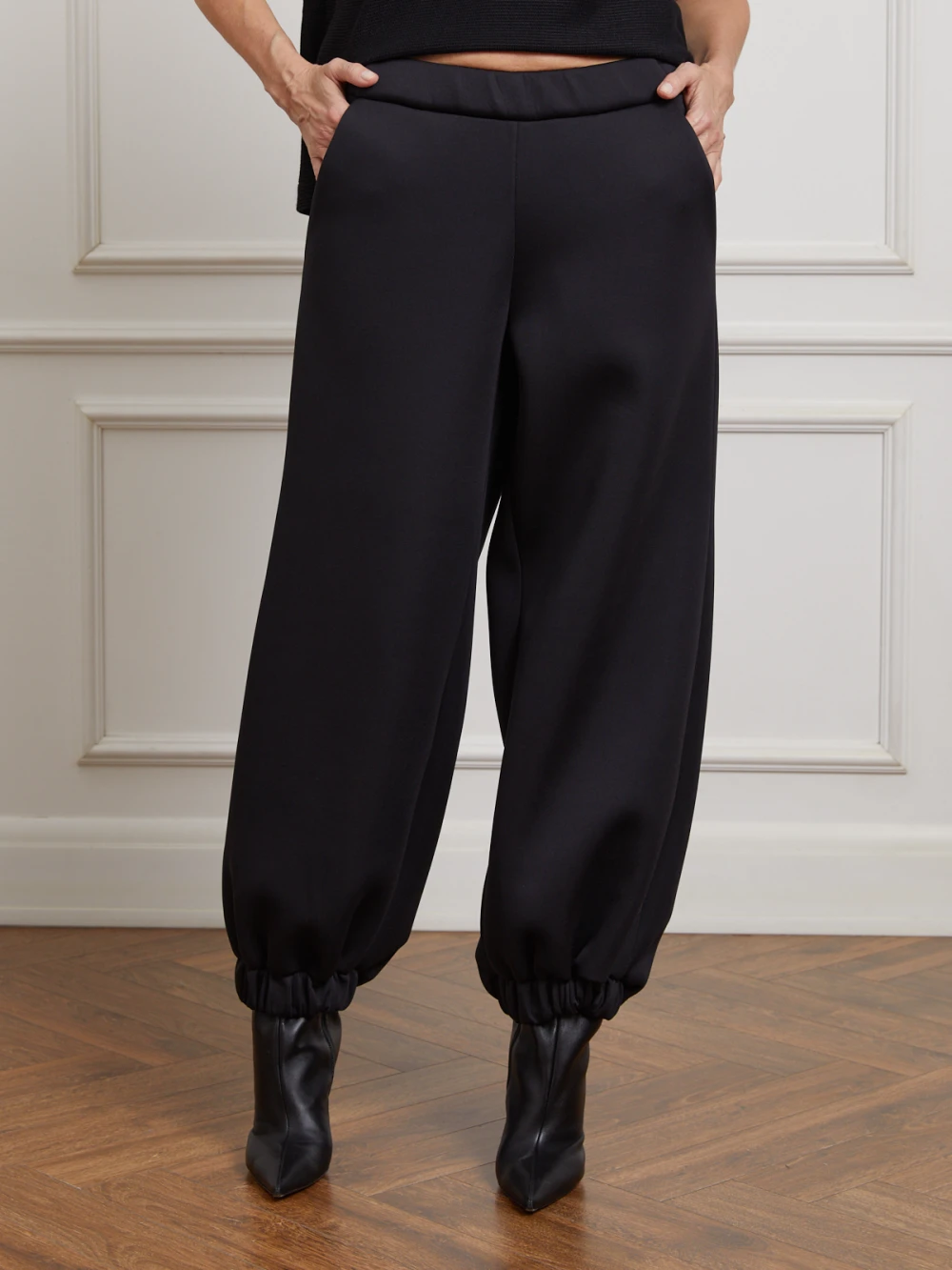 Брюки Bubu (Цвет Чёрный/серый, Размер S/M, Состав 80% вискоза, 20% полиэстер)