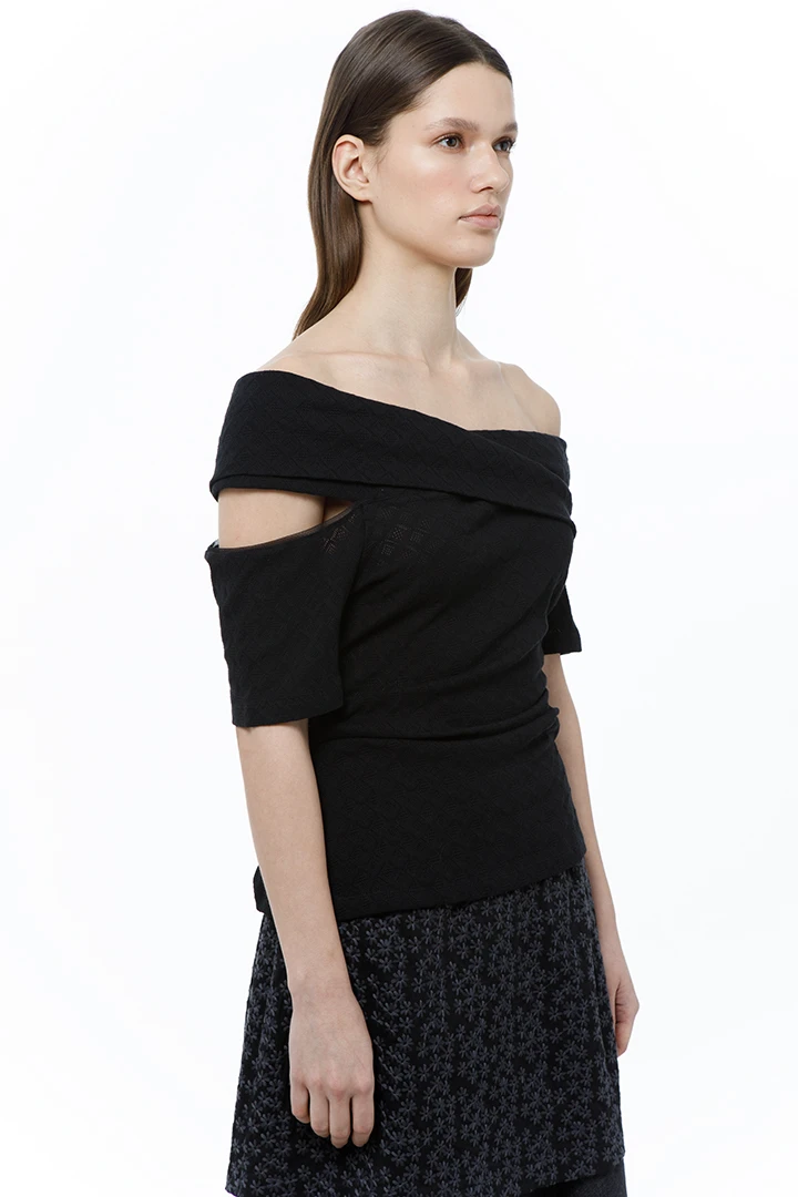 Топ Renaissance (Цвет Чёрный, Размер 44/S, Состав 100% хлопок)