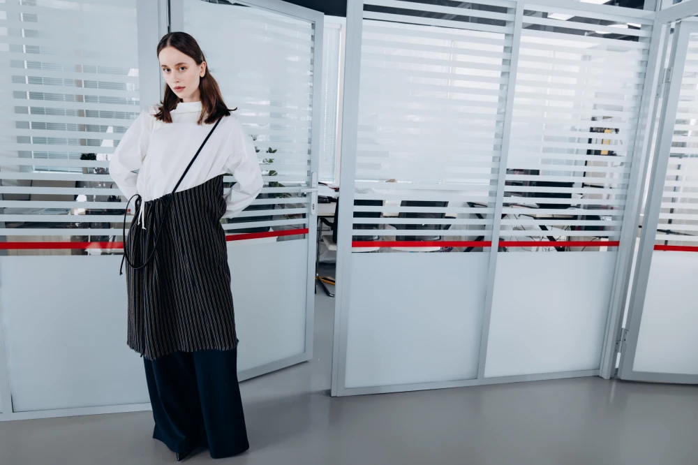 Платье Trapeze ( Цвет Синий в полоску )