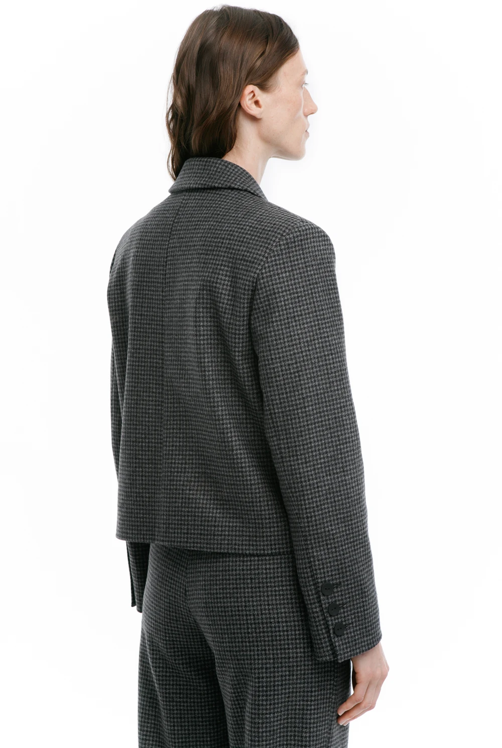 Жакет FOLK ( Цвет Серый в клетку )