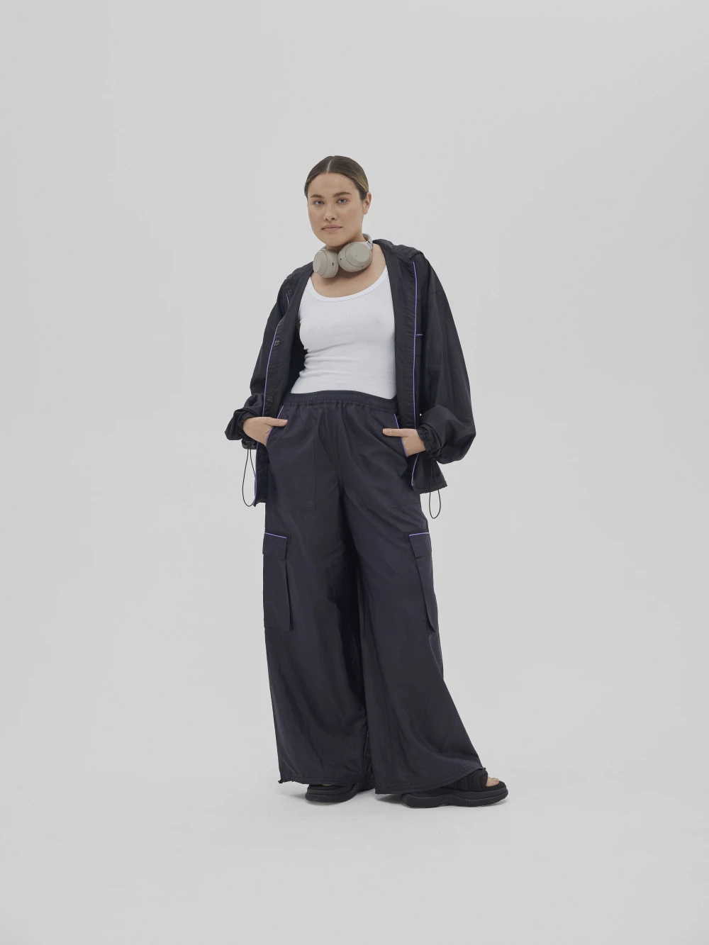 Брюки Richi (Цвет Чёрный, Размер XL, Состав 100% шёлк)