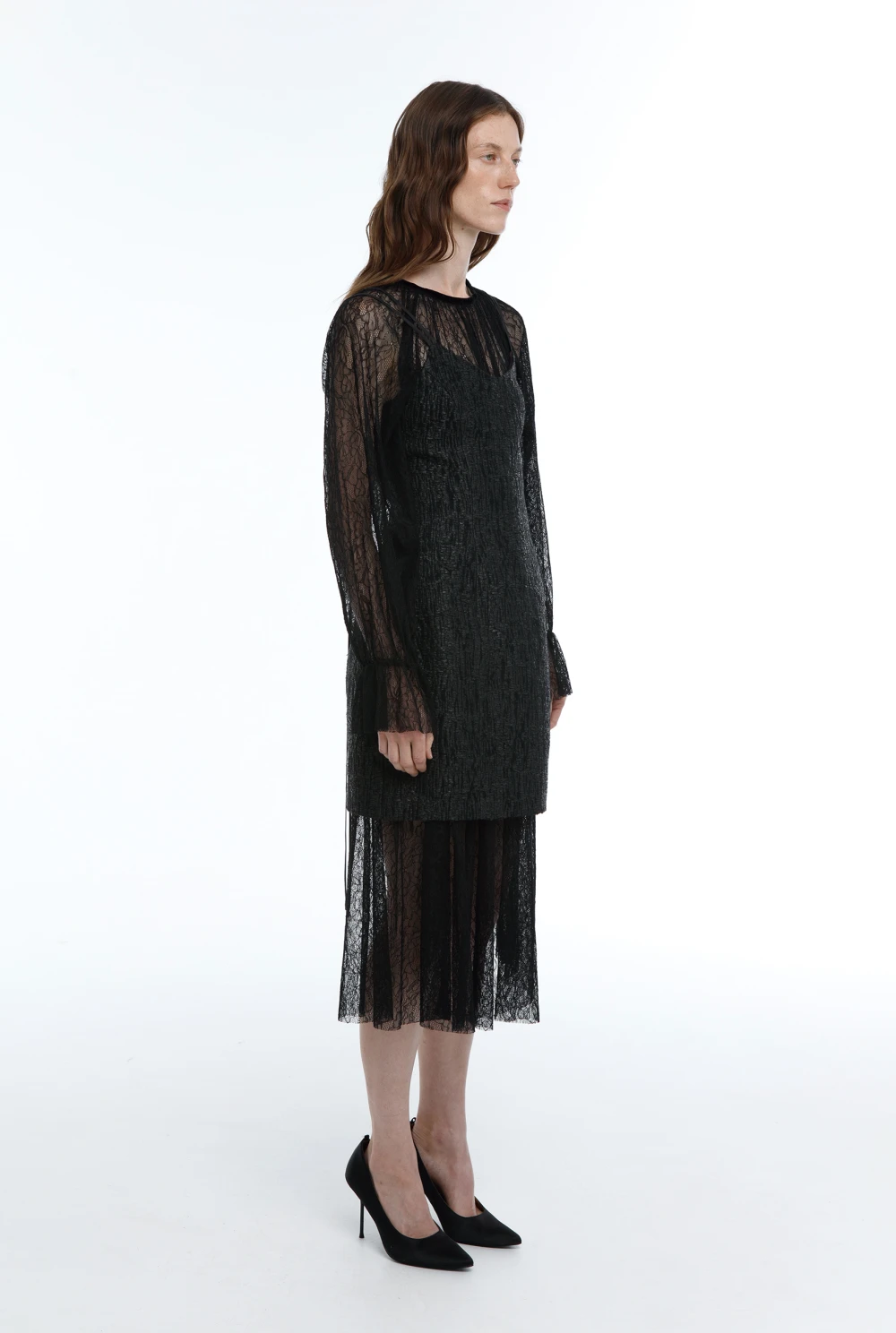 Платье Cabaret (Цвет Чёрный, Размер 44/S, Состав 38% хлопок 33% шерсть 17% полиамид)