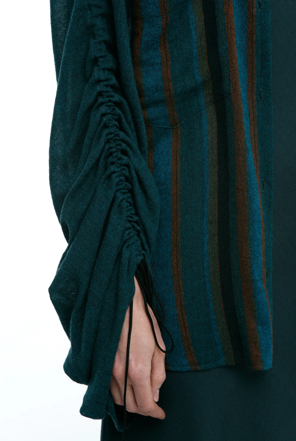 Рубашка Curtains ( Цвет Зелёный в полоску )