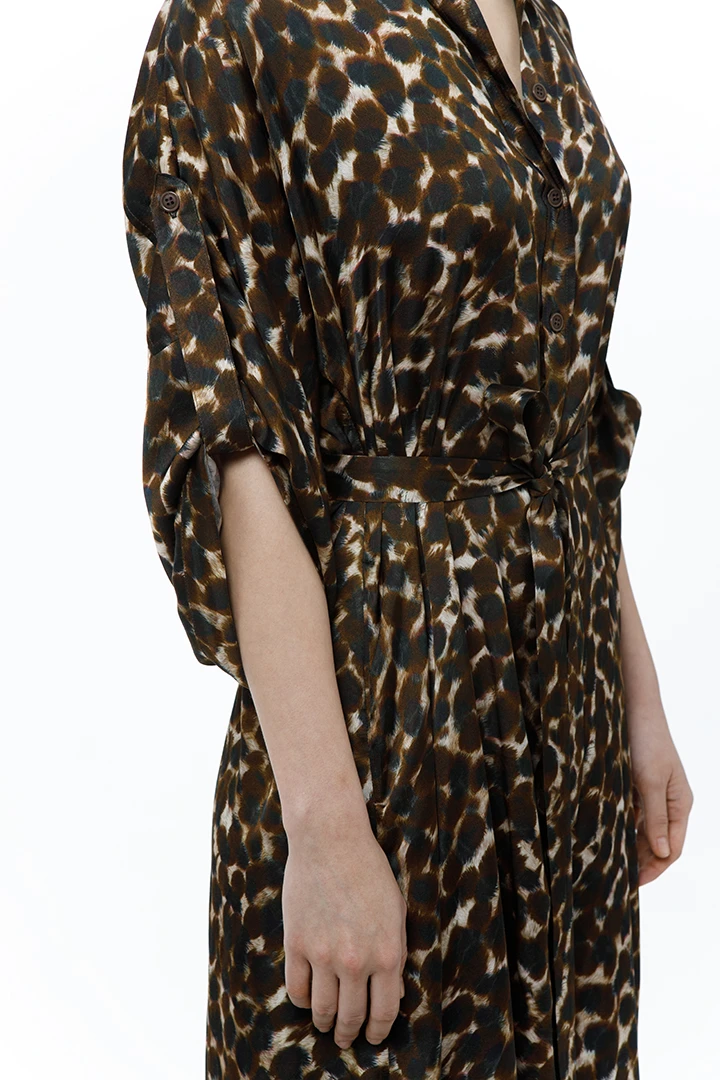 Платье Demetra New (Цвет Леопард, Размер 44/S, Состав 100% вискоза)