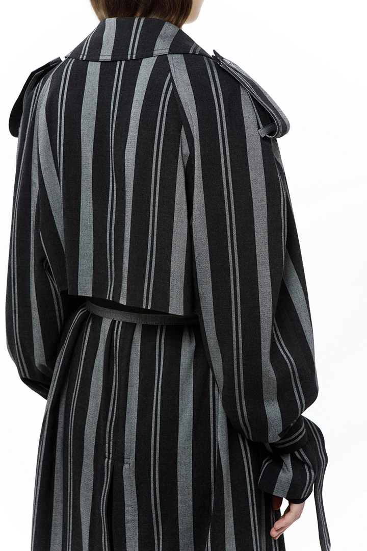 Тренч ARTS ( Цвет Серый в полоску )