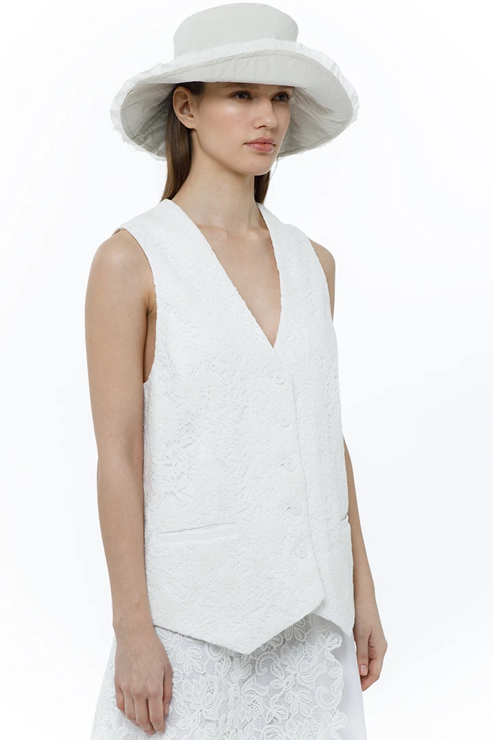 Жилет York New (Цвет Белый, Размер 44/S, Состав 74% Хлопок, 23% Полиэстер, 3% Эластан)