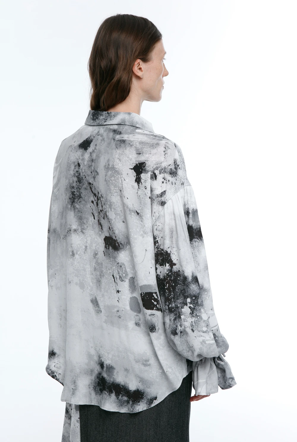 Блузка TGIF (Цвет Серый пятнистый, Размер 44/S)