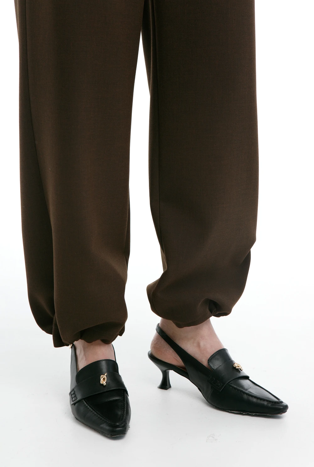 Брюки Pose (Цвет Коричневый, Размер 44/S, Состав 61% Поиэстер, 26% Вискоза, 7% Хлопок, 6% Эластан)