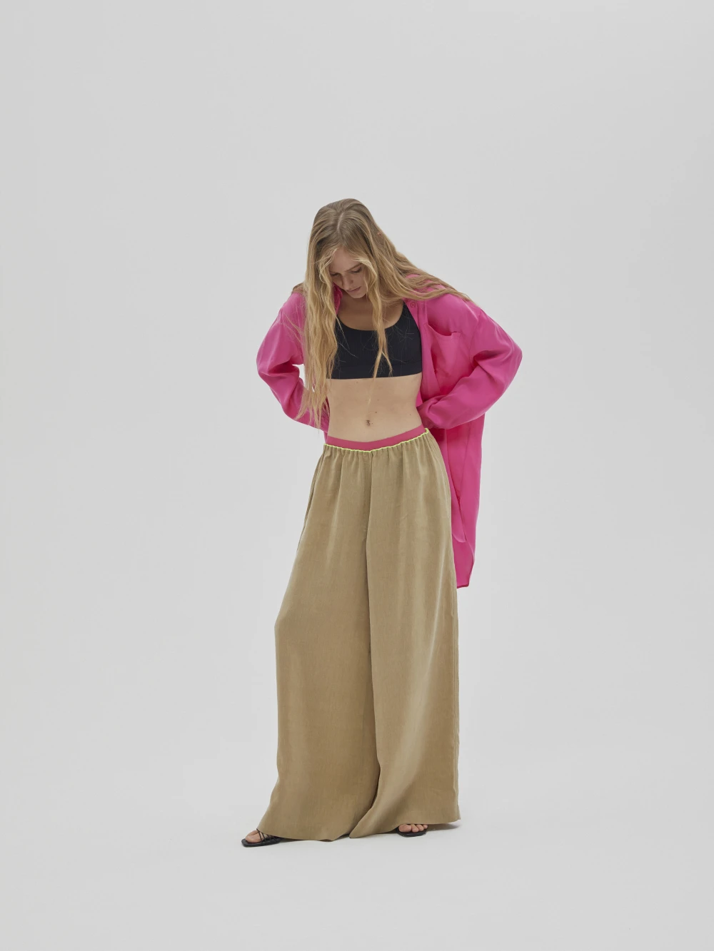 Брюки Airy (Цвет Бежевый, Размер S/M, Состав 100% вискоза)