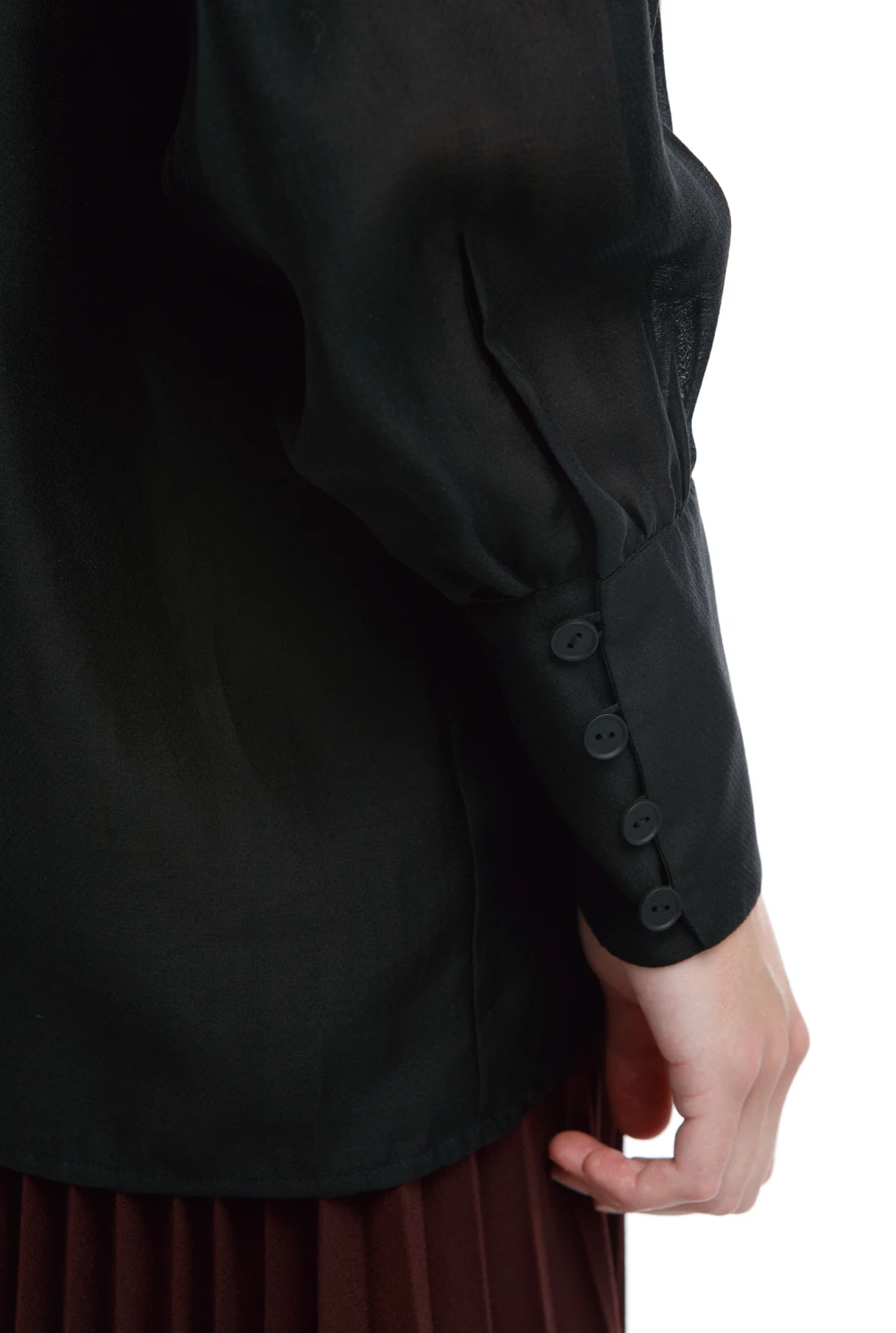 Блузка Grace (Цвет Чёрный, Размер 44/S, Состав 80% Тенсел, 20% Полиэстер)