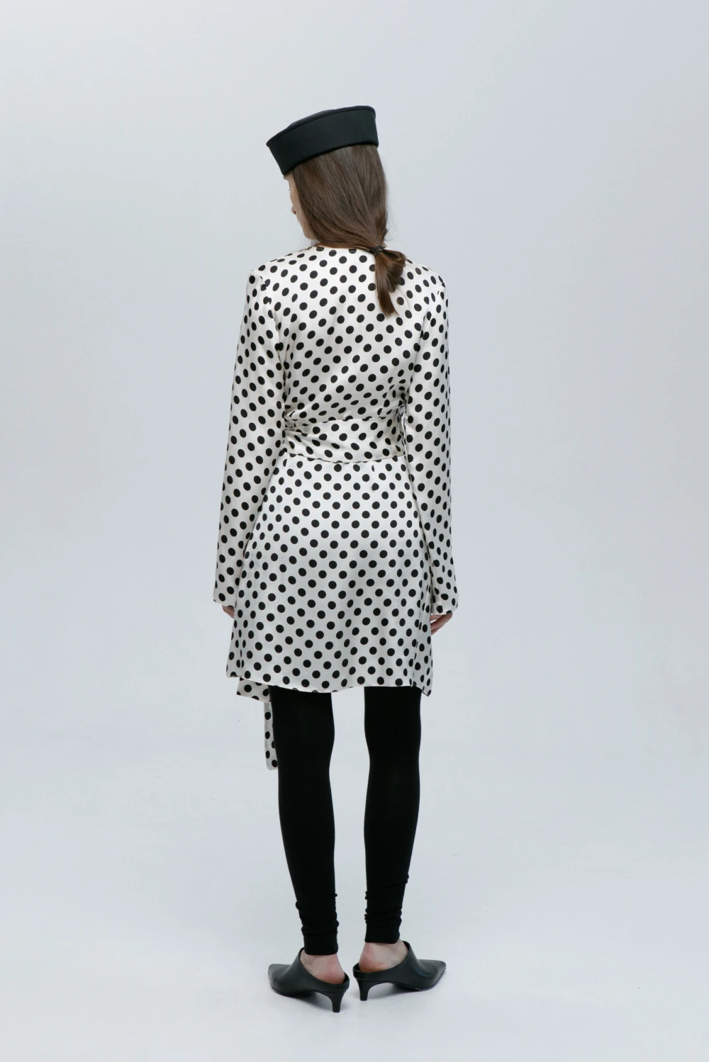 Платье Fita (Цвет Белый в горох, Размер 44/S, Состав 100% Вискоза)