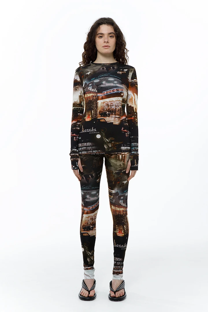 Лонгслив Uptown ( Цвет Принт Москва )