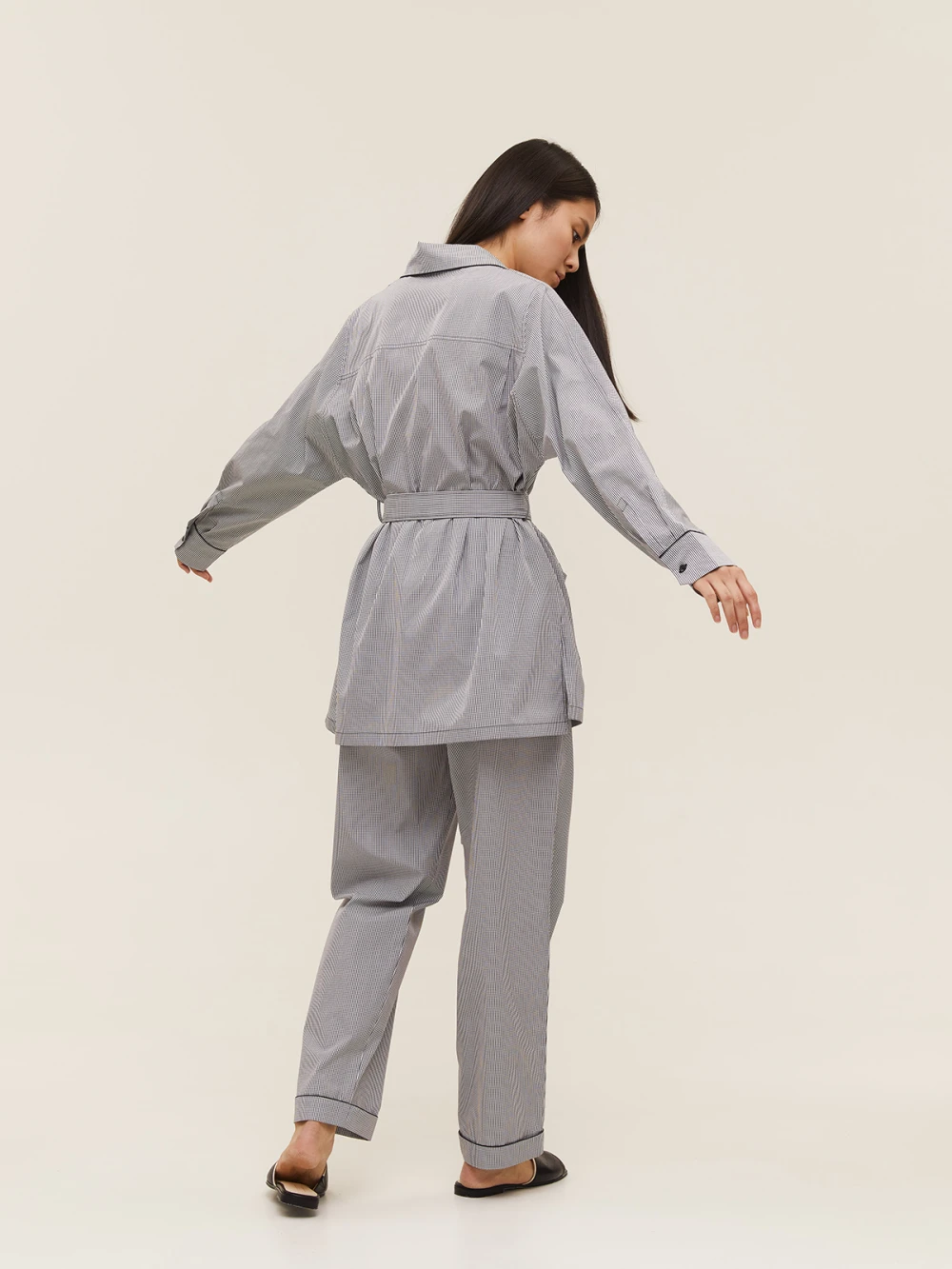 Костюм Aysha (Цвет Чёрно-белый в клетку, Размер S, Состав 100% хлопок)