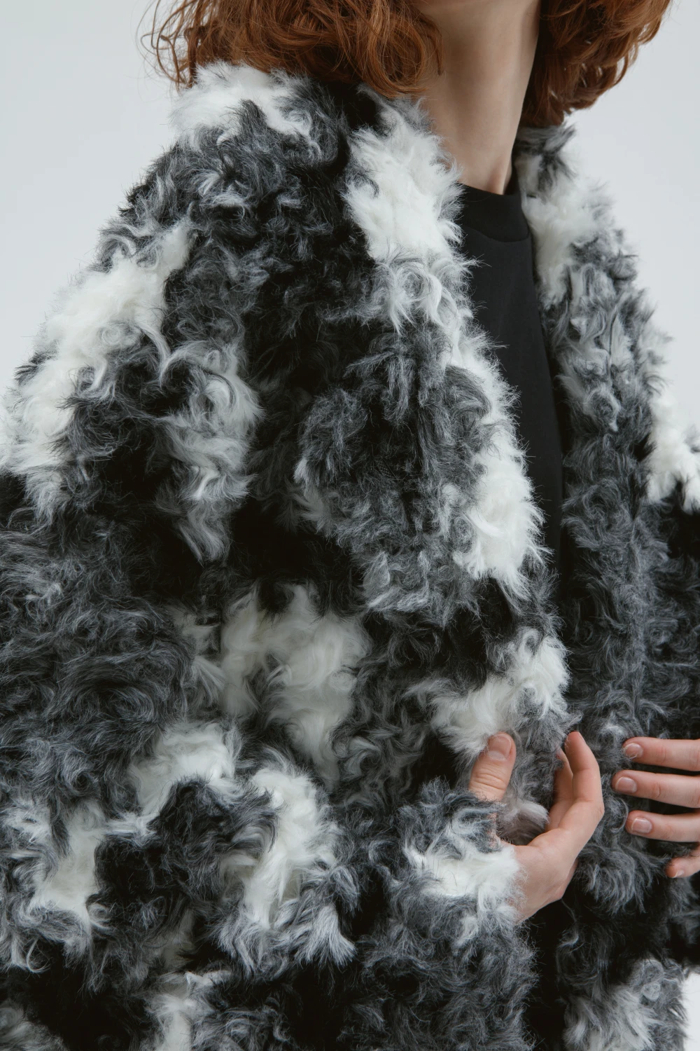 Шуба Harmonic ( Цвет Чёрно-молочный )