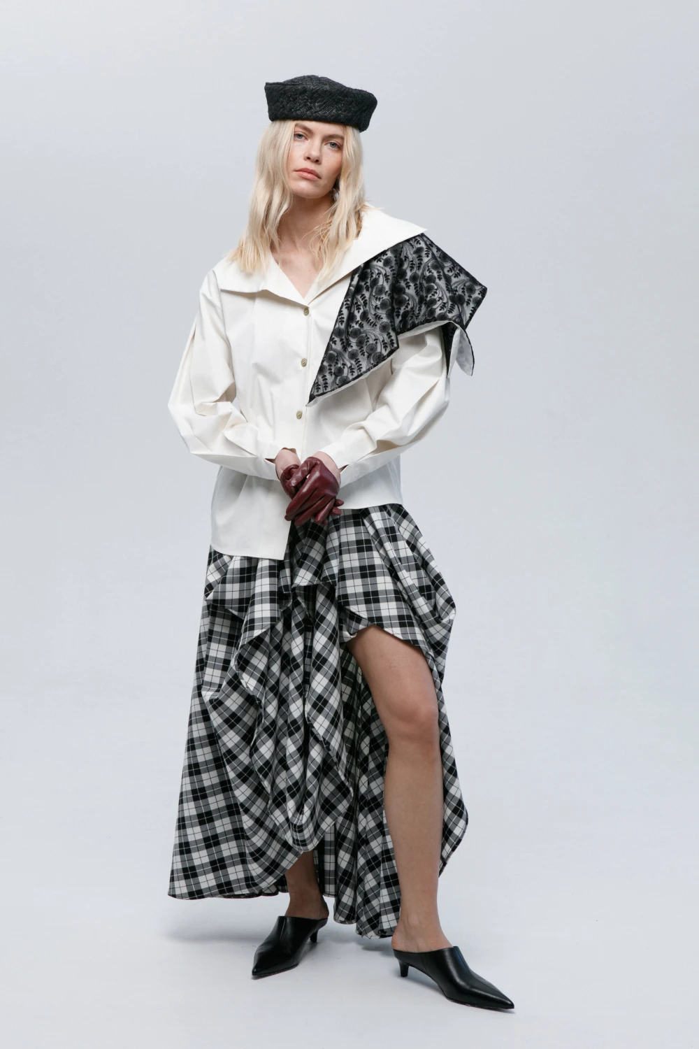 Рубашка Ladno (Цвет Молочный, Размер 44/S, Состав 97% хлопок, 3% эластан)