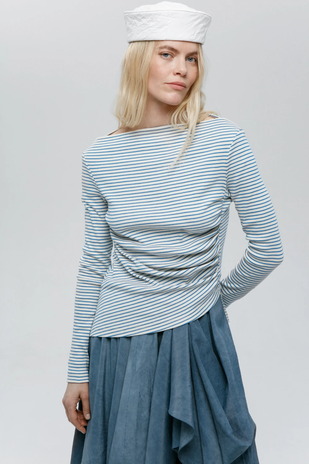 Лонгслив Myth (Цвет Синяя полоска, Размер 44/S, Состав 100% Хлопок)