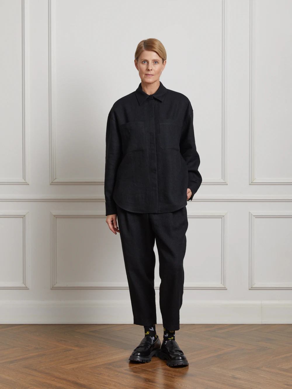 Костюм Aron (Цвет Чёрный, Размер L, Состав 52% шерсть, 48% лён)