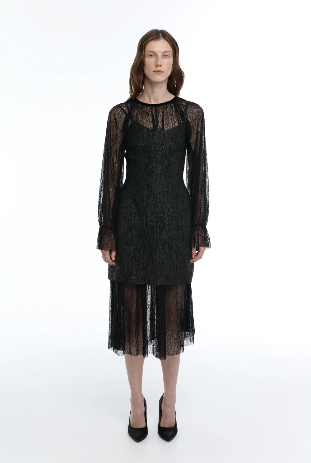 Платье Cabaret (Цвет Чёрный, Размер 44/S, Состав 38% хлопок 33% шерсть 17% полиамид)