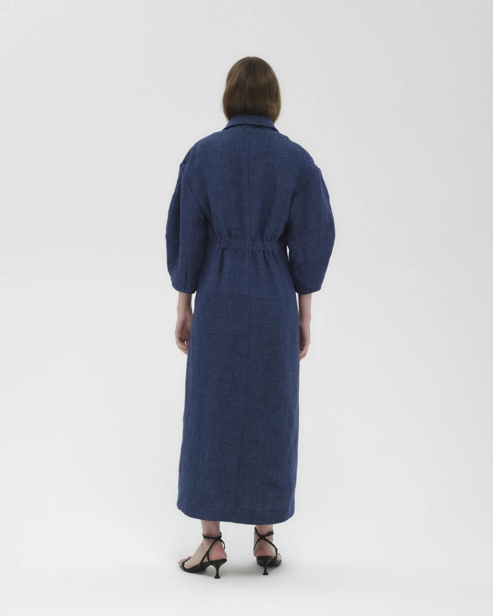 Платье Helen (Цвет Синий, Размер 44/S, Состав 99% лён, 1% хлопок)