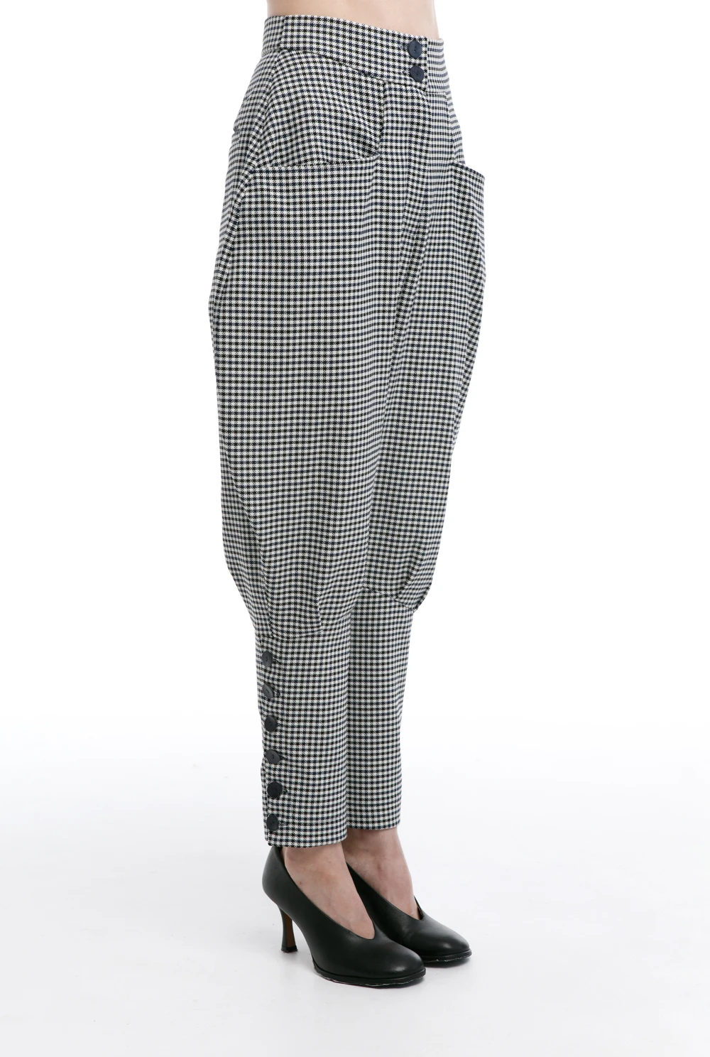 Брюки Nepman (Цвет Чёрно-сине-белая клетка, Размер 44/S, Состав 69% полиэстер, 29% вискоза, 2% эластан)