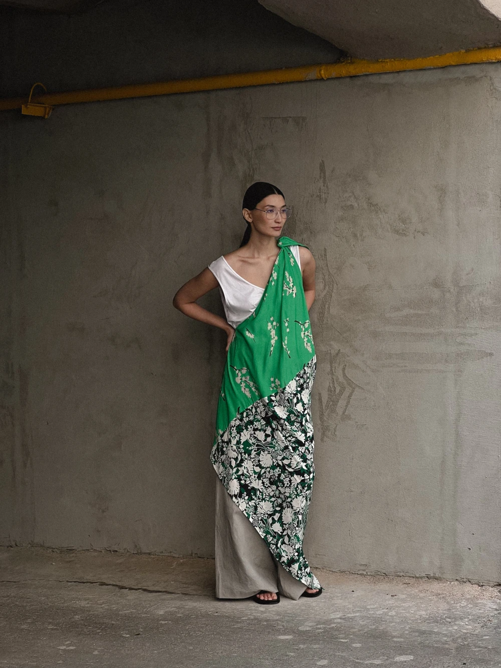 Брюки Indi (Цвет Серый, Размер 48/L, Состав 66% лён, 34% хлопок)