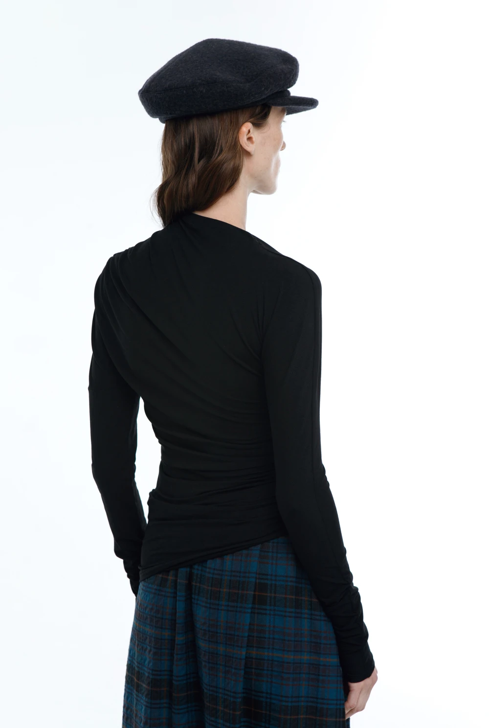 Лонгслив Drape (Цвет Чёрный, Размер 44/S, Состав 95% хлопок, 5% эластан)