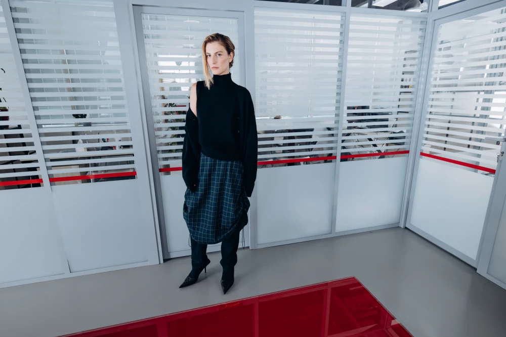 Юбка Vacation soon (Цвет Зелёный в клетку , Размер 44/S, Состав 100% хлопок)