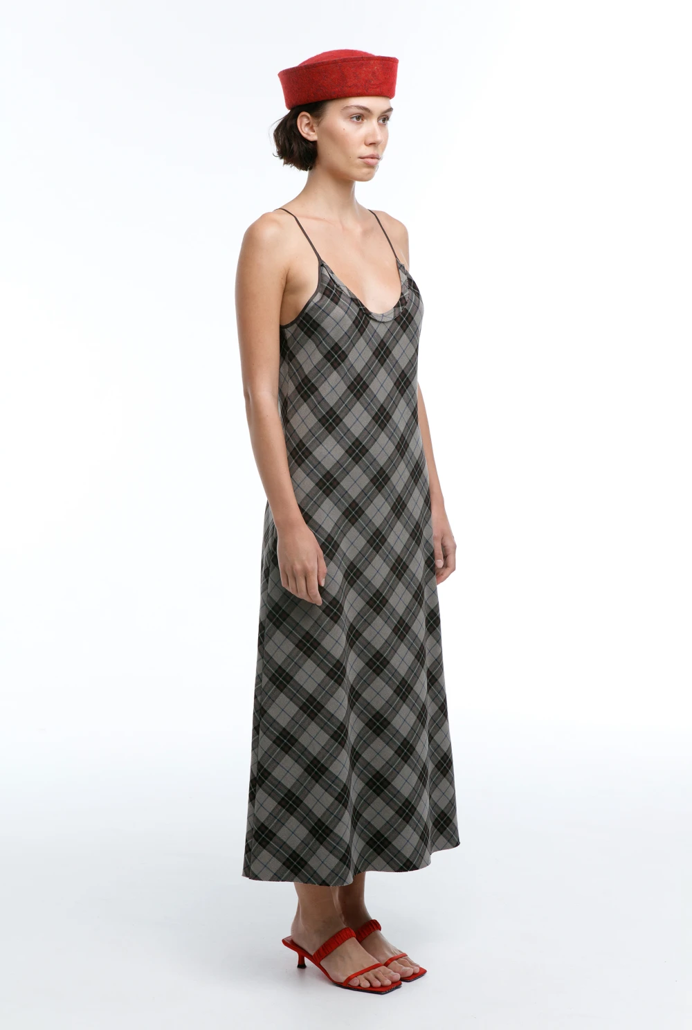 Платье Bliss ( Цвет Клетка на сером )