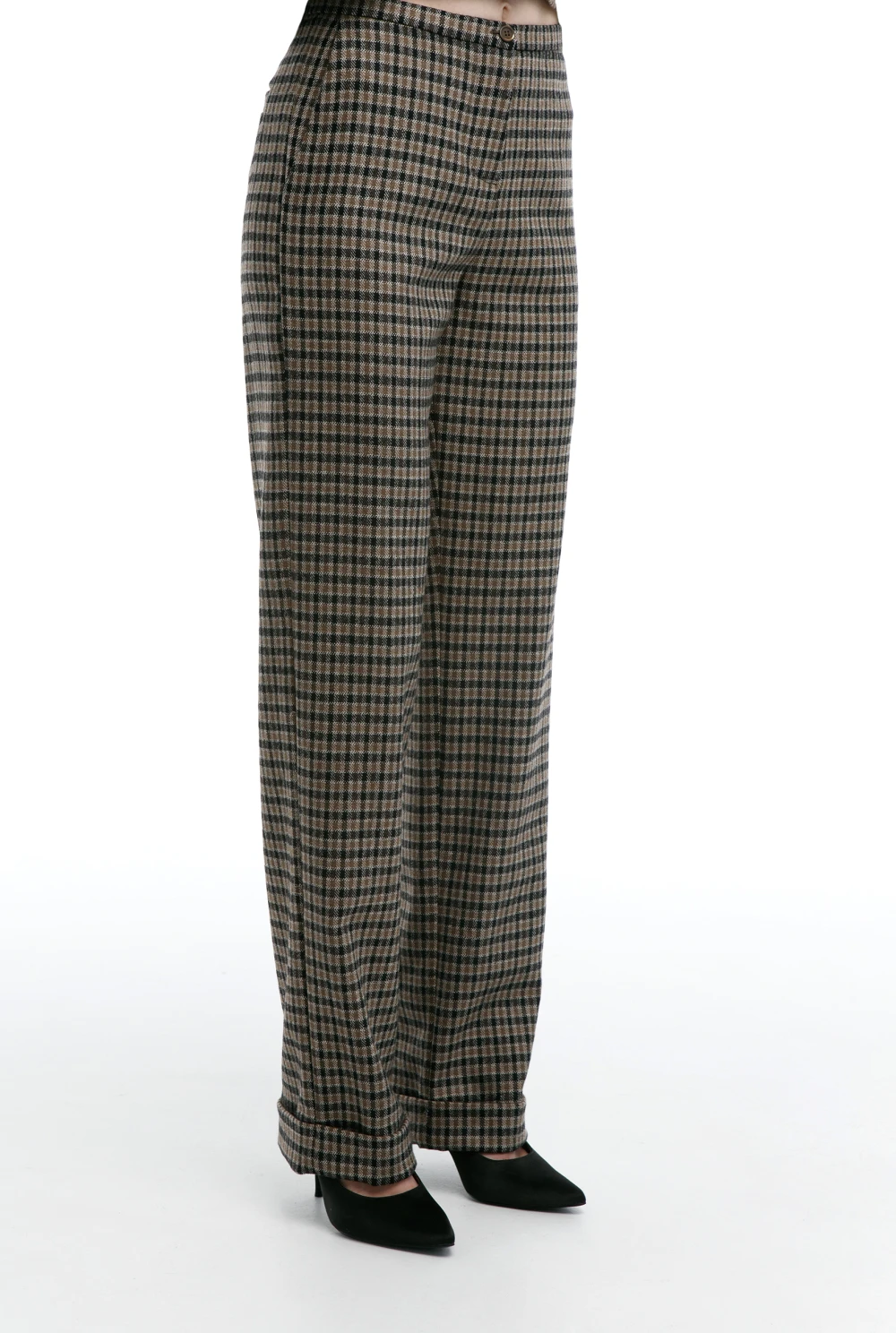Брюки Tales ( Цвет Коричнево-оливковая клетка )