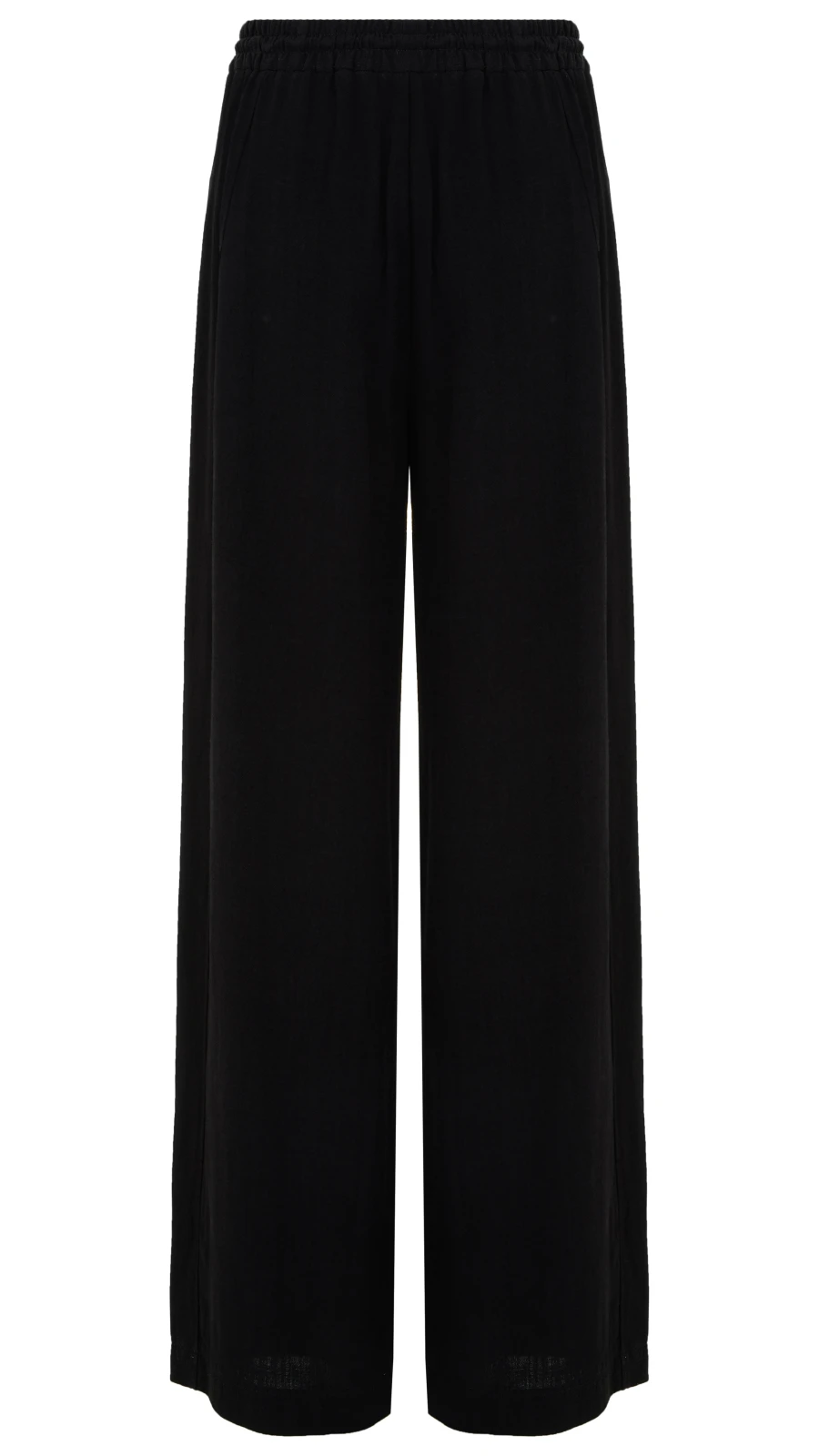 Брюки Linen 2 (Цвет Чёрный, Размер 44/S, Состав 70% вискоза, 30% лён)