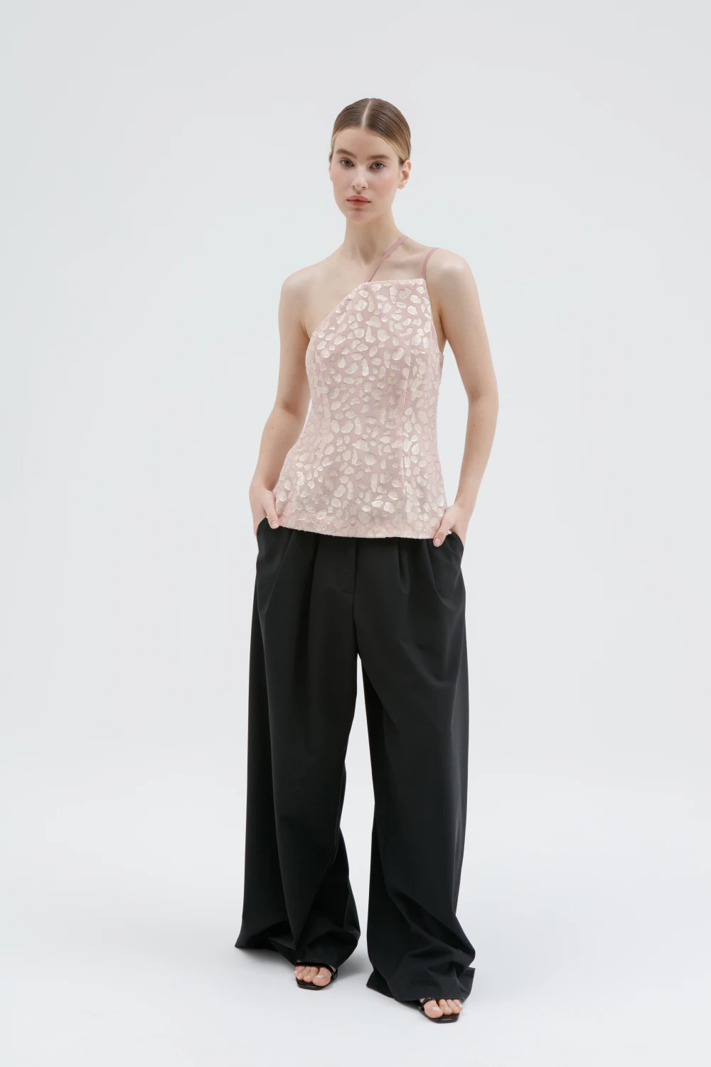 Топ Silvi (Цвет Розовый с блеском, Размер L)