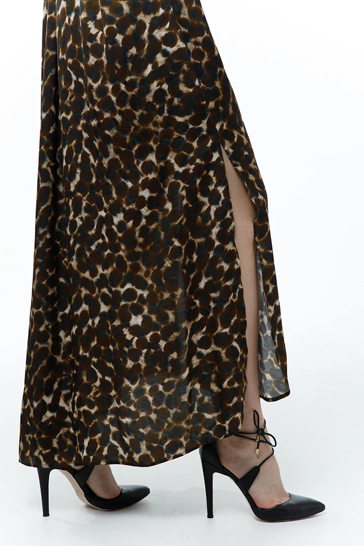 Платье Demetra New (Цвет Леопард, Размер 44/S, Состав 100% вискоза)