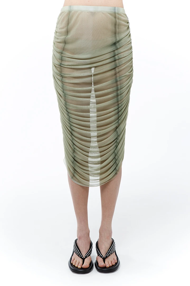 Юбка Divine 2 (Цвет Зелёный в полоску, Размер 44/S, Состав 100% полиэстер)