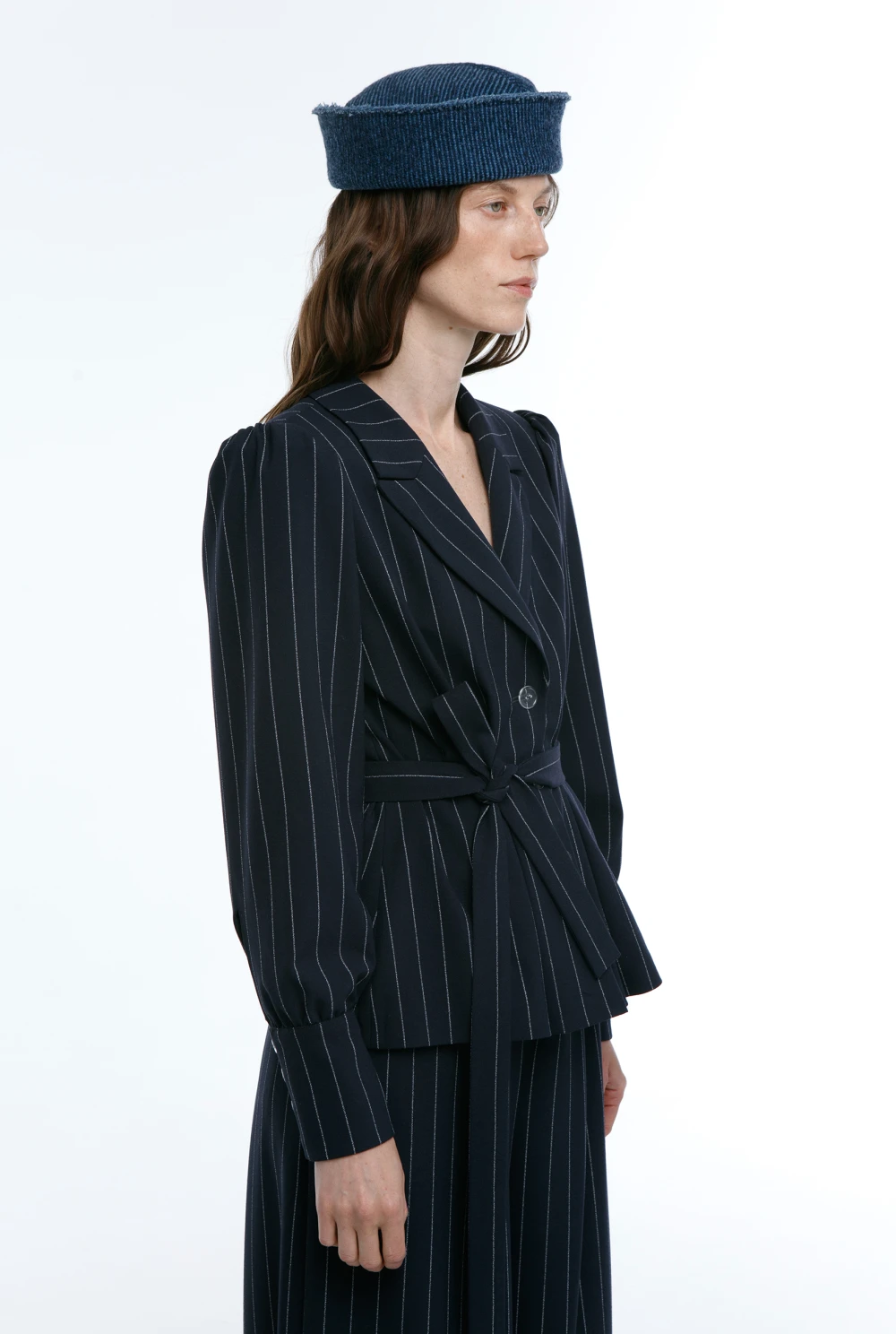 Жакет Highbland (Цвет Синий в полоску, Размер 44/S, Состав 67% Полиэстер, 29% Вискоза, 4% Эластан)