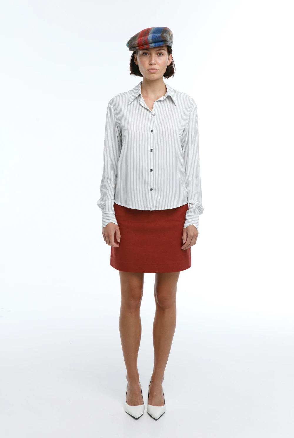 Блузка Pastoral  (Цвет Белый в полоску, Размер 44/S, Состав 80% ацетат, 20% вискоза)