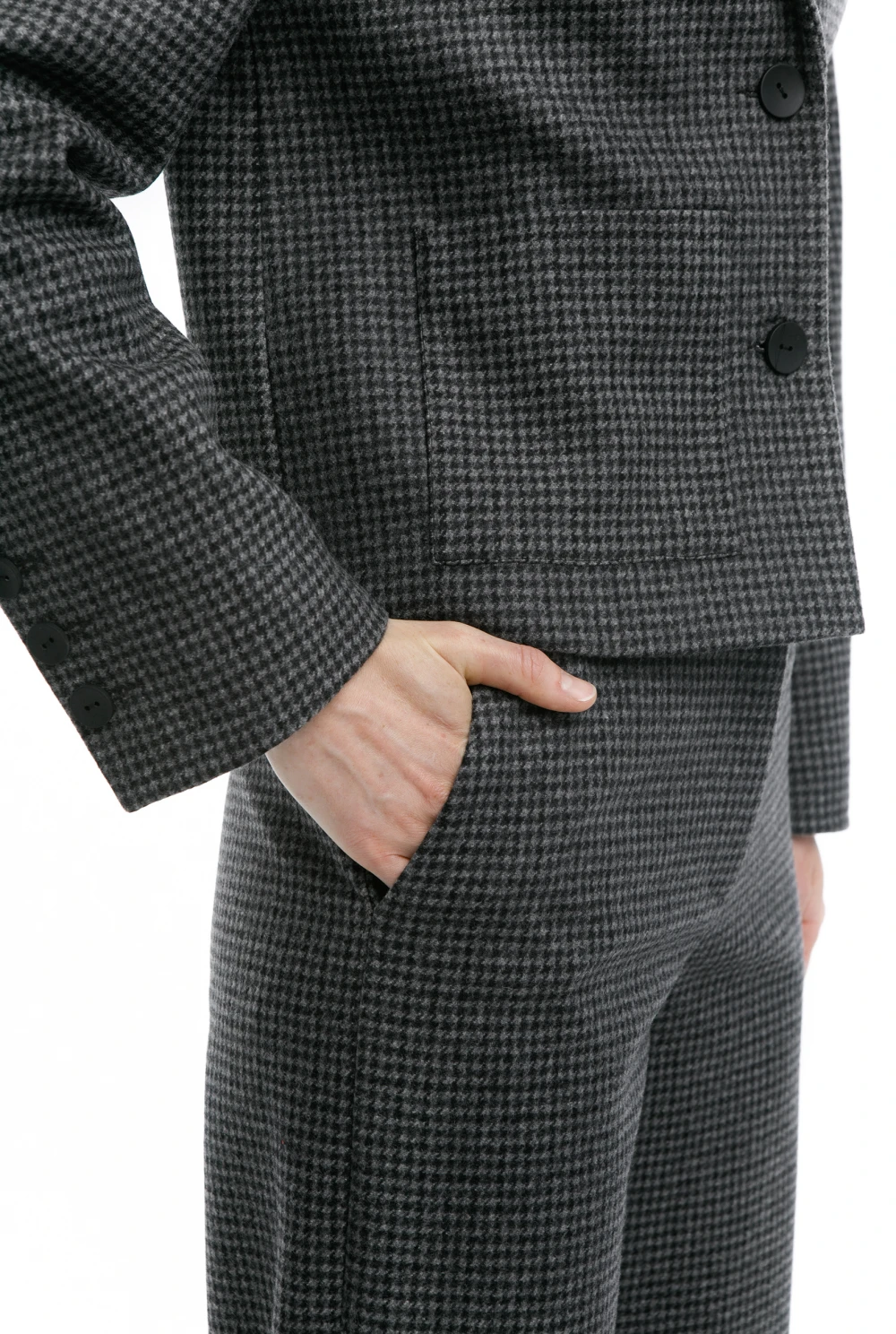 Брюки Tales (Цвет Серый в клетку, Размер 44/S, Состав 70% Шерсть, 30% Полиамид)