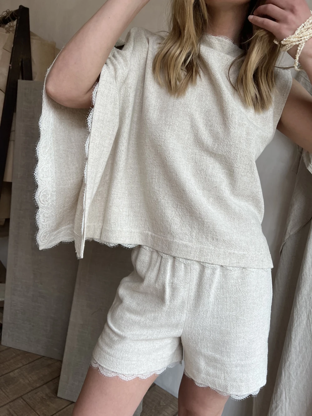 Топ July (Цвет Натуральный, Размер 42/XS, Состав 70% вискоза, 30% лён)