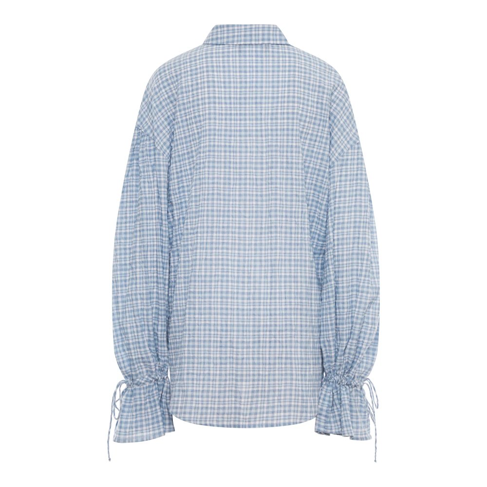 Блузка TGIF (Цвет Голубой в клетку, Размер 44/S)