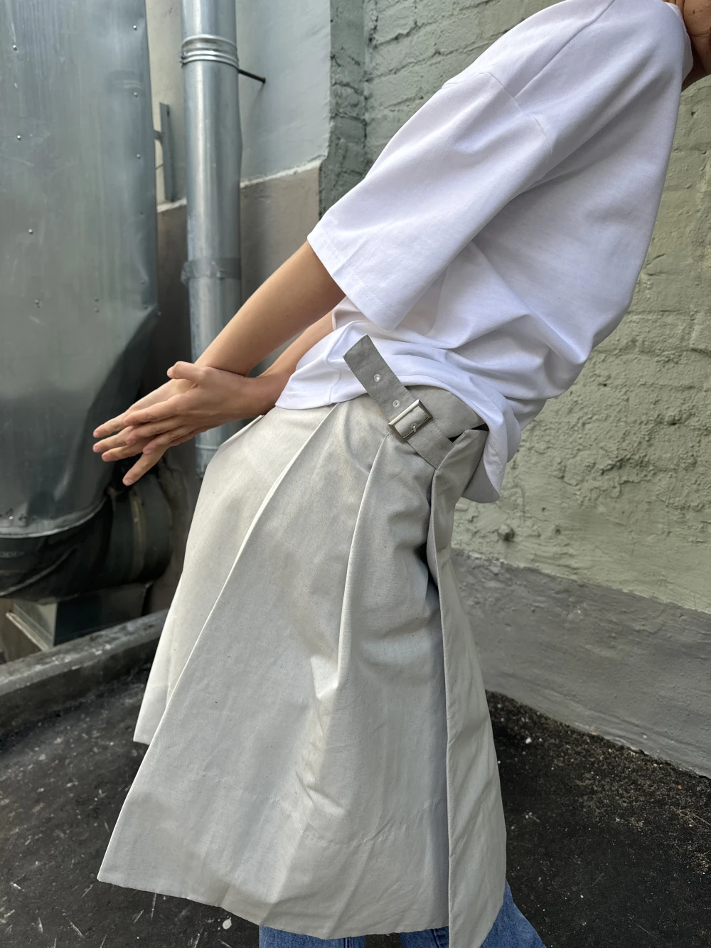 Юбка Moreen (Цвет Фактура Серый, Размер 44/S, Состав 100% хлопок)