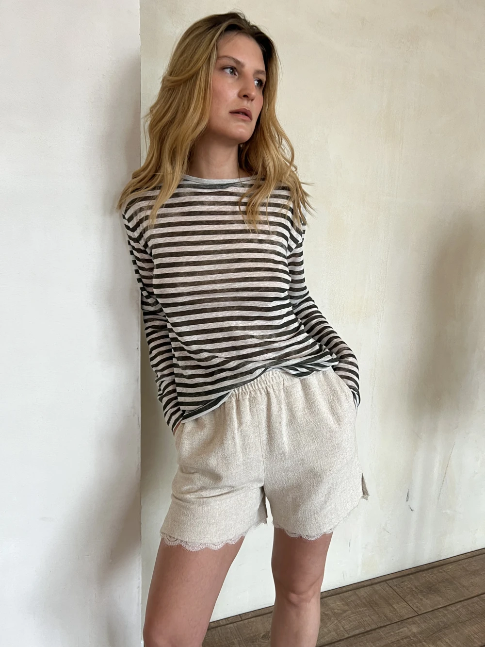 Шорты June (Цвет Натуральный, Размер 44/S, Состав 70% вискоза, 30% лён)