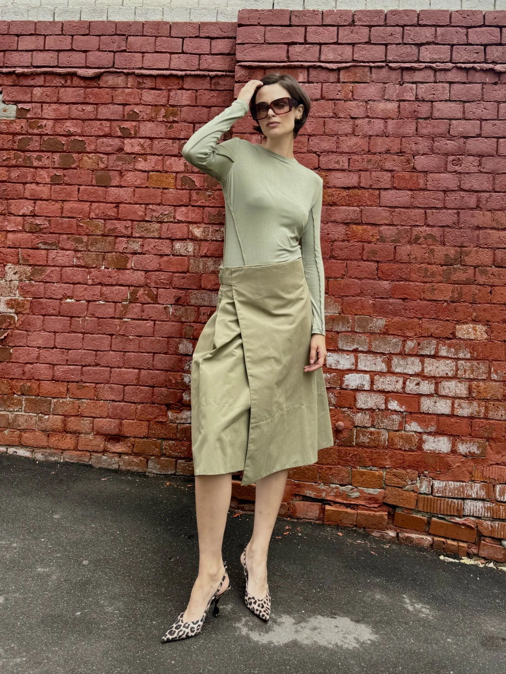 Юбка Moreen (Цвет Хаки, Размер 50/XL, Состав 100% хлопок)