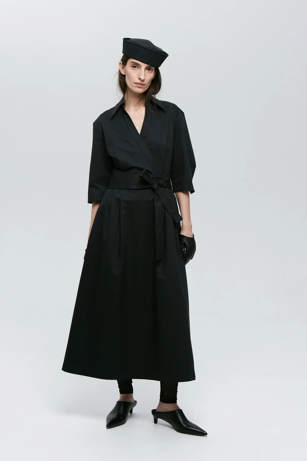 Платье Makovka (Цвет Чёрный, Размер 44/S, Состав 53% Хлопок, 42% Вискоза, 5% Эластан)