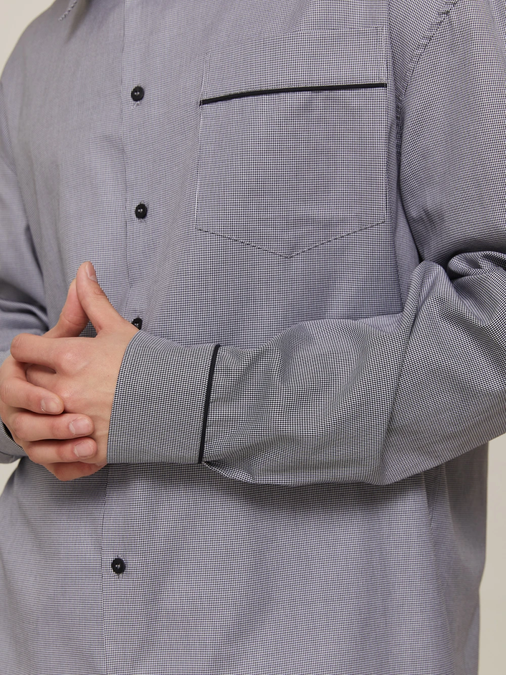 Пижама мужская Aries (Цвет Чёрно-белый в клетку, Размер L, Состав 100% хлопок)