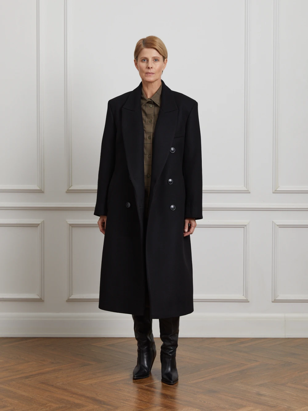 Пальто VJ (Цвет Чёрный, Размер S, Состав 80% шерсть, 20% полиэстер)