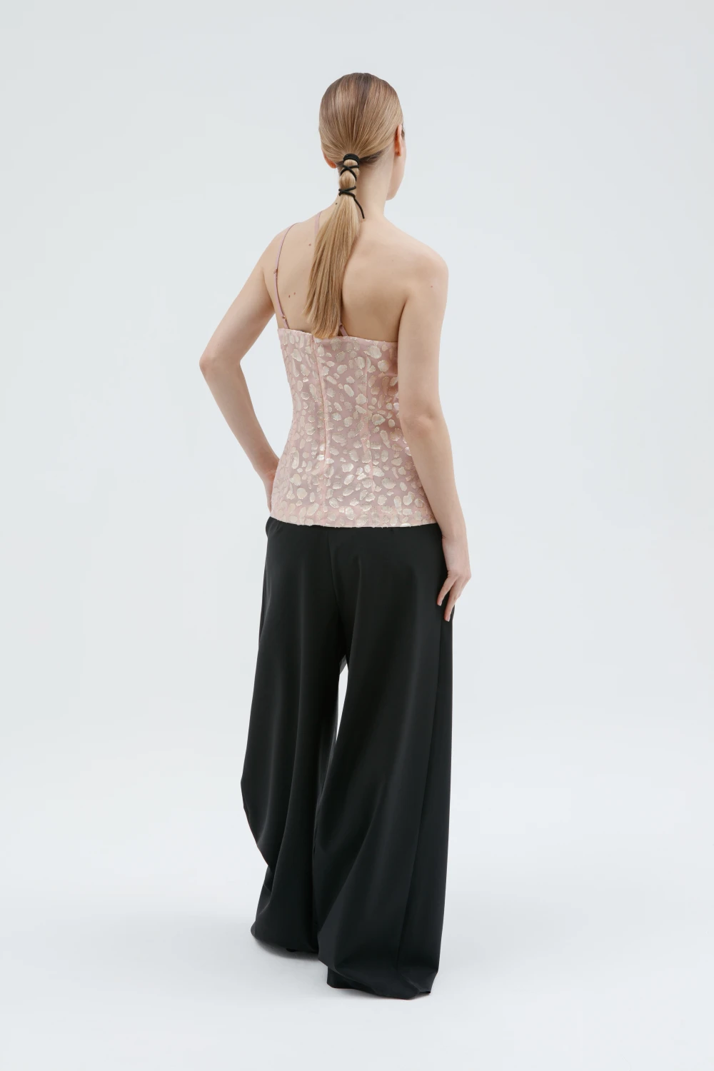 Топ Silvi (Цвет Розовый с блеском, Размер L)