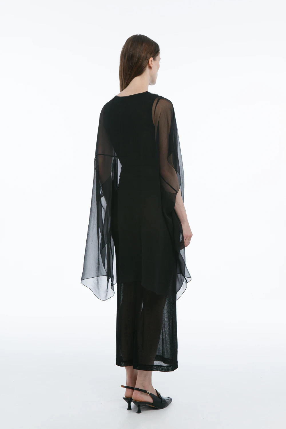 Накидка Willow (Цвет Чёрный, Размер 44/S, Состав 100% шёлк)