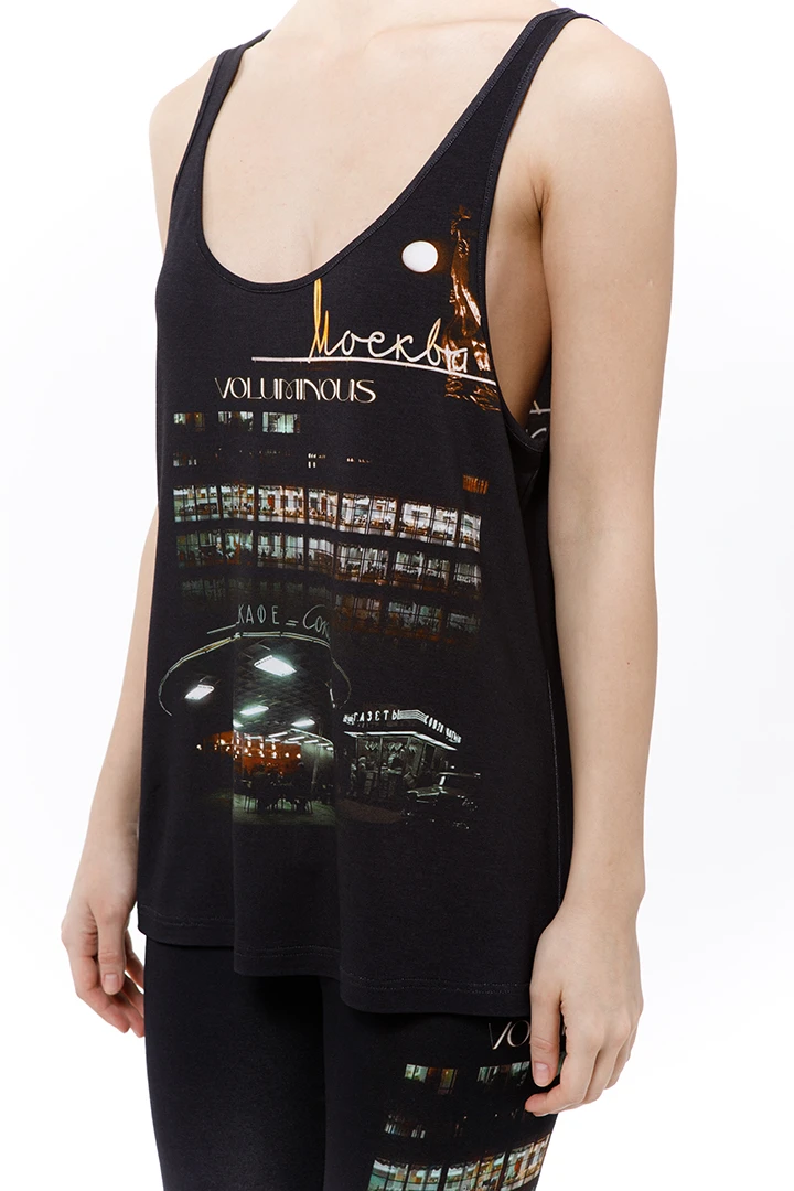 Майка Black ( Цвет Принт Москва на чёрном )