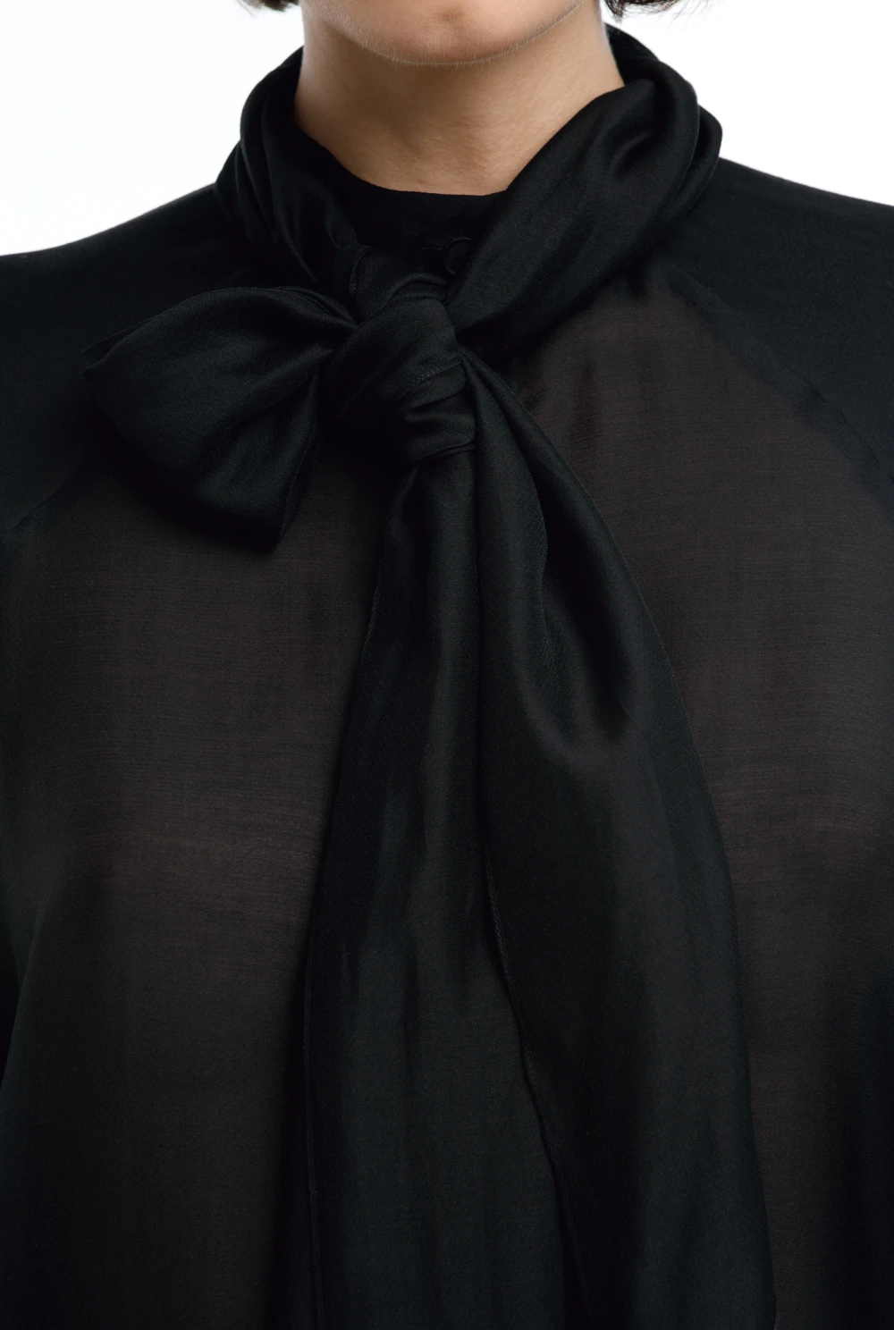 Блузка Grace (Цвет Чёрный, Размер 44/S, Состав 80% Тенсел, 20% Полиэстер)